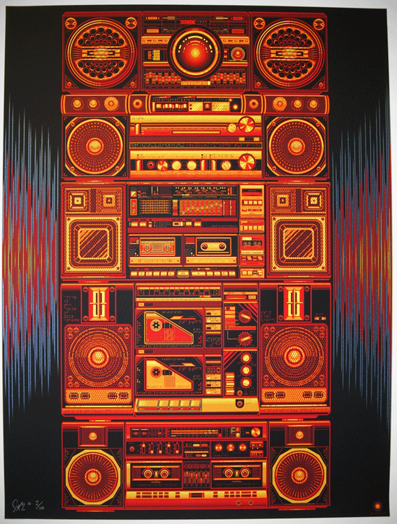 Todd Slater 'Stereolith' RED Print Available