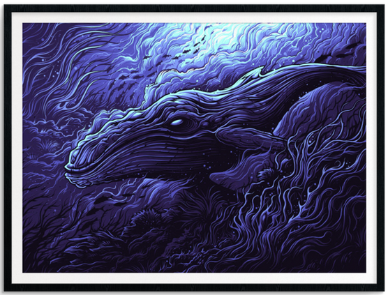 Dan Mumford 'Megaptera Novaeangliae' PURPLE Print Available
