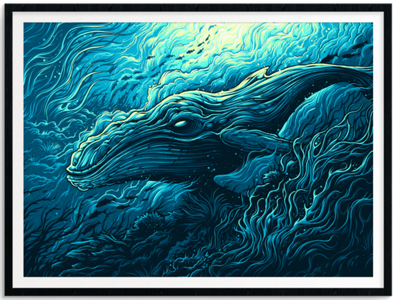 Dan Mumford 'Megaptera Novaeangliae' BLUE Print Available
