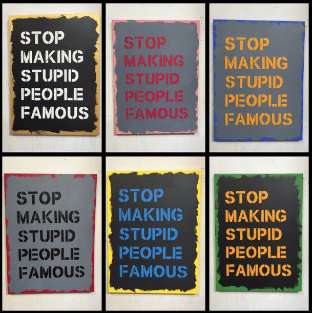 Plastic Jesus 'Stop Making Stupid People Famous' Canvas Release Details