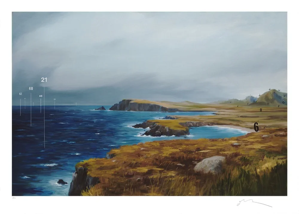 Oliver Jeffers 'Measuring Land And Sea' Print Available