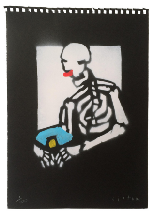 Anthony Lister 'Skeletons Always Smile' HPM Available