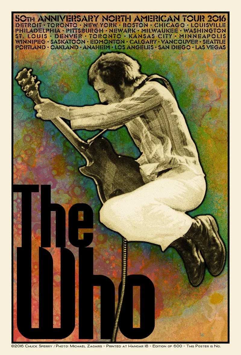 Chuck Sperry 'The Who' AMAZING 50th Anniversary North American Tour Roger And Pete Prints Available