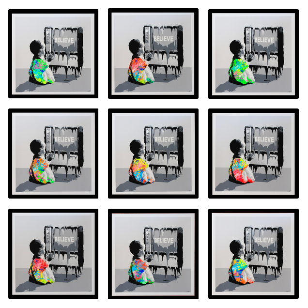 Kurar 'Believe' Hand Embellished Prints Available