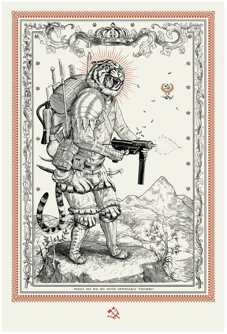 Ravi Zupa 'What Do We Do With Opposable Thumbs?' Tiger Print Available NOW