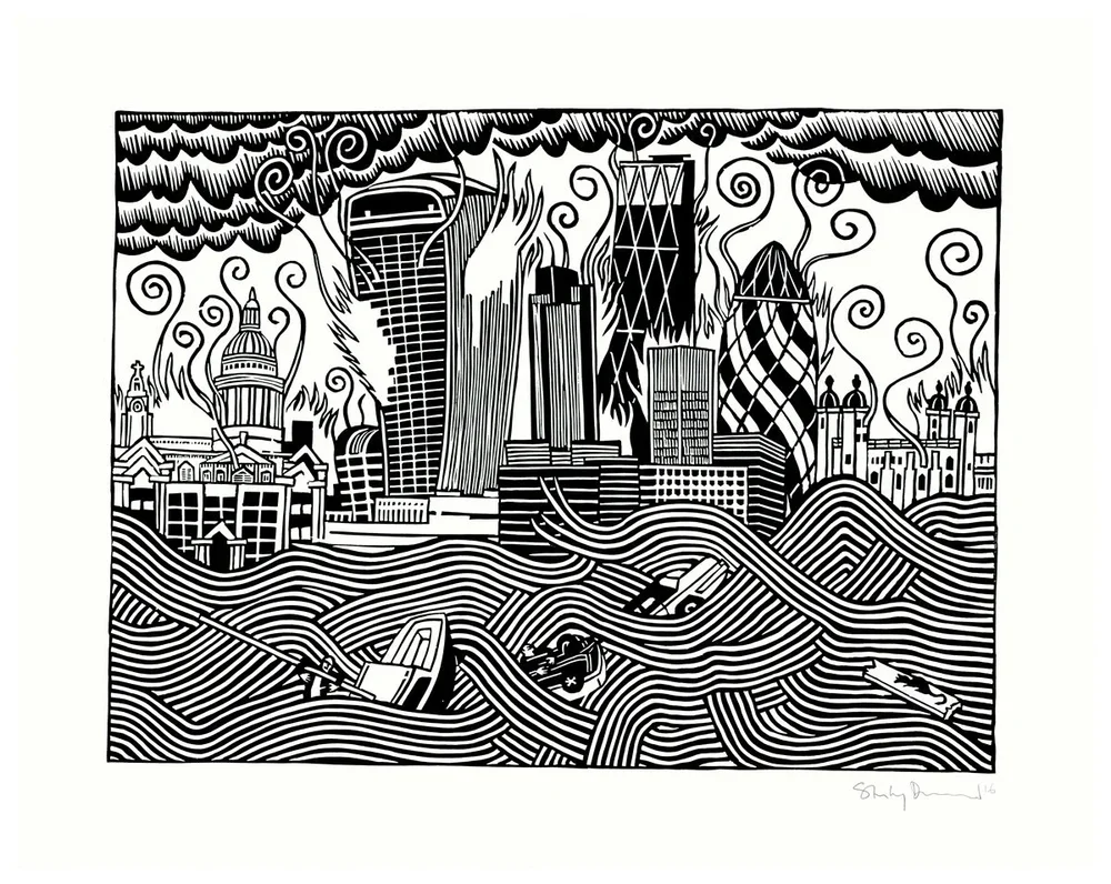 Stanley Donwood 'The Contagion Of New Troy' Print Available