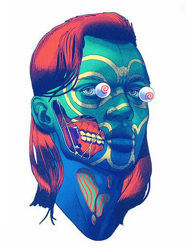 Smithe 'Meddle' Blue/Green Print Available