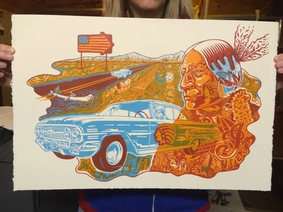 Red Legger 'Indians In Chevyland' Print Available