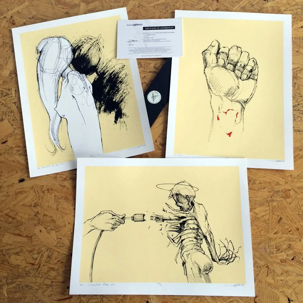 Derek Hess 'TLA Series' Prints Available