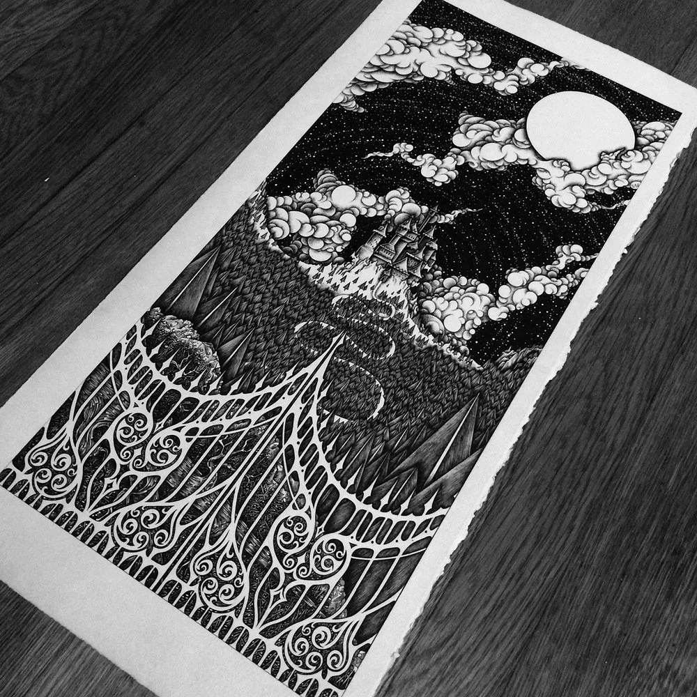 Mike Lawrence 'Daunting Palace' STUNNING Original Available