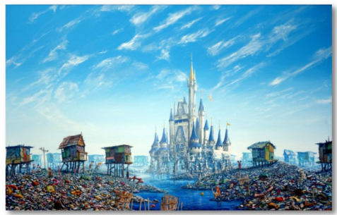Jeff Gillette 'Castle Slum' Wood Print Available