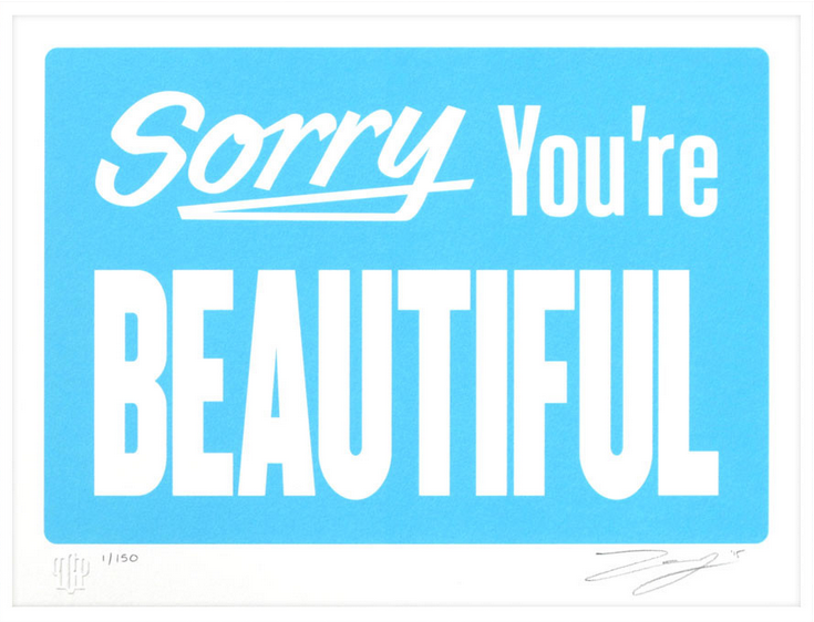 Michael Coleman 'Sorry You're Beautiful' Pastel Prints Available