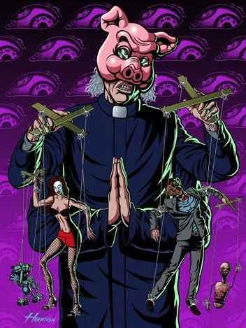 Justin Hampton 'The Toys Go Spiraling Out' Blotter Print Available