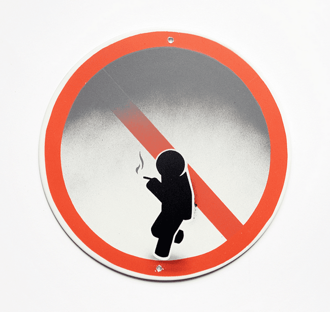 Pahnl 'No Smoking Sign' Original Available