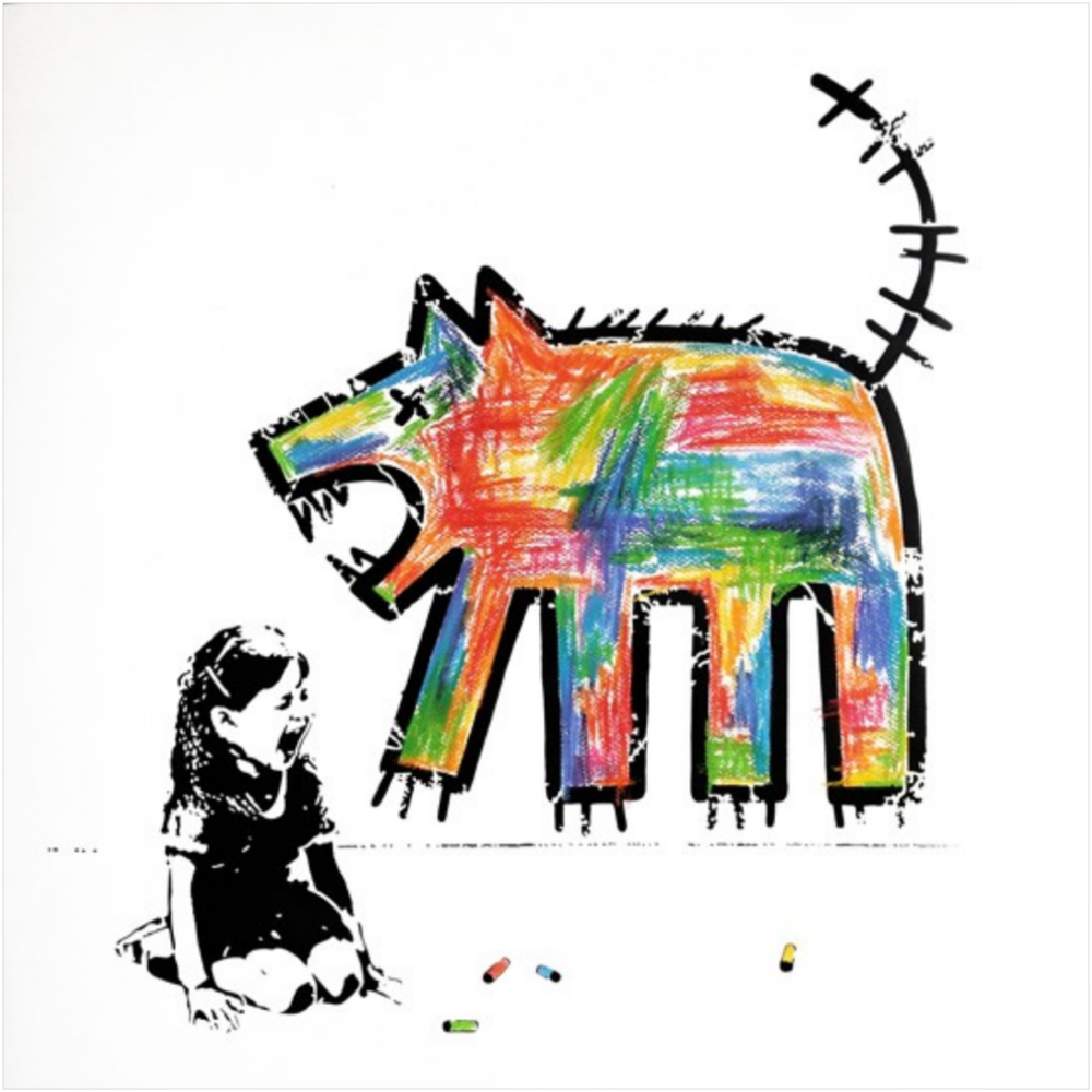 HYBRID 'Wolf' Hand Embellished Print Available