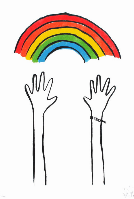 Dallas Clayton 'Reaching Rainbows' Print Available