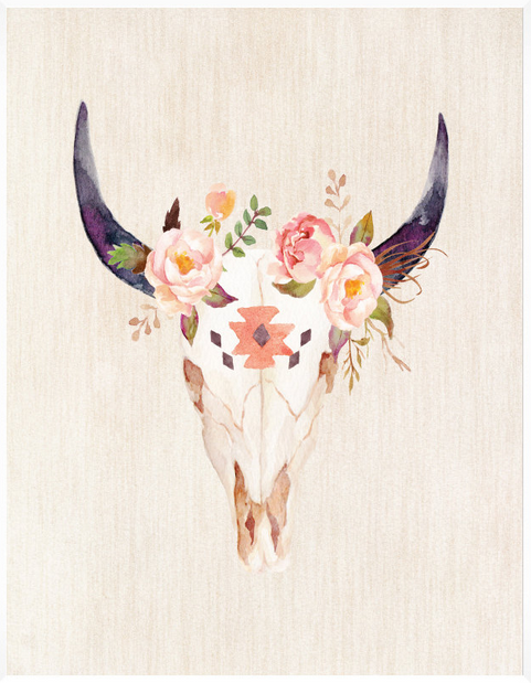 Claire 'Flower Skull' Print Available