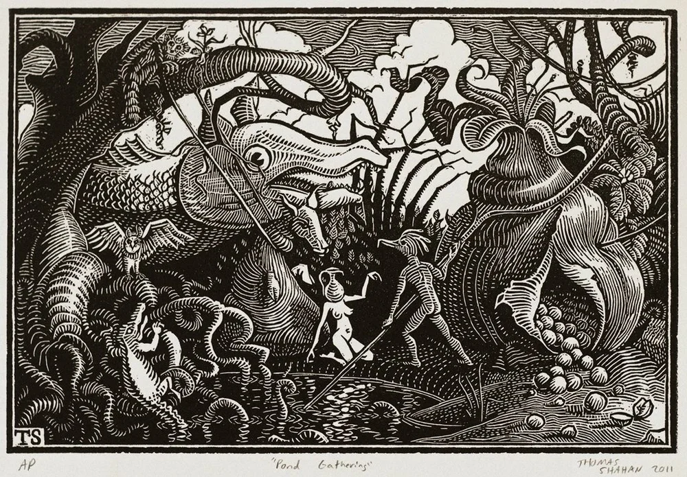 Thomas Shahan 'Pond Gathering' Print Available