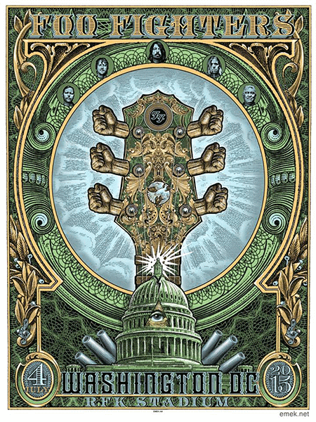 Emek 'Foo Fighters' DC Gig Poster Release Details