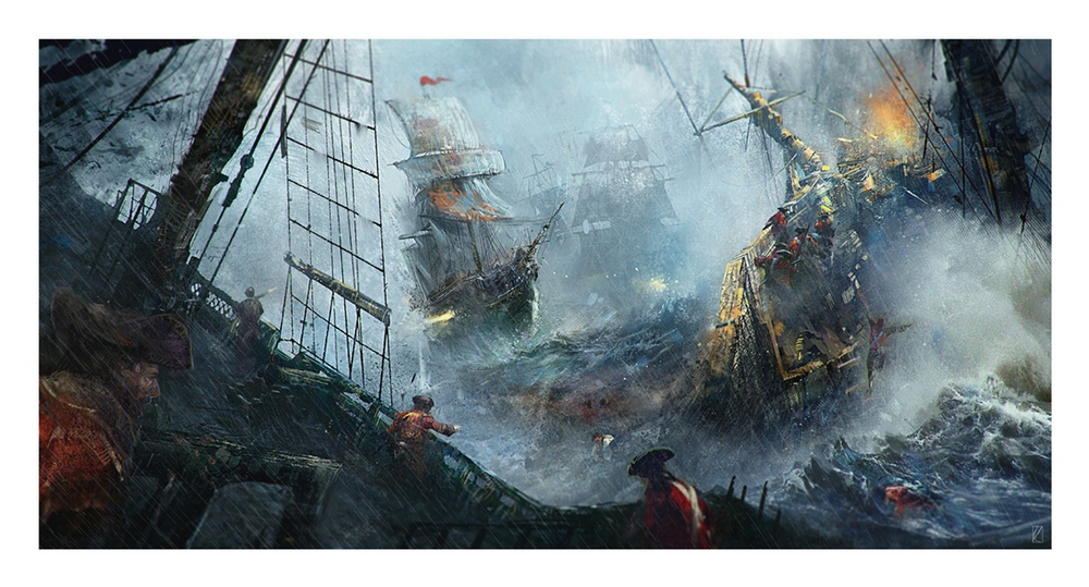 Karl Fitzgerald 'The Naval Battle' EPIC Print Available