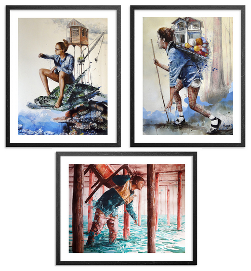 Fintan Magee 'The Reef', 'The Explorer' + 'The Atfternoon' Print Set Available