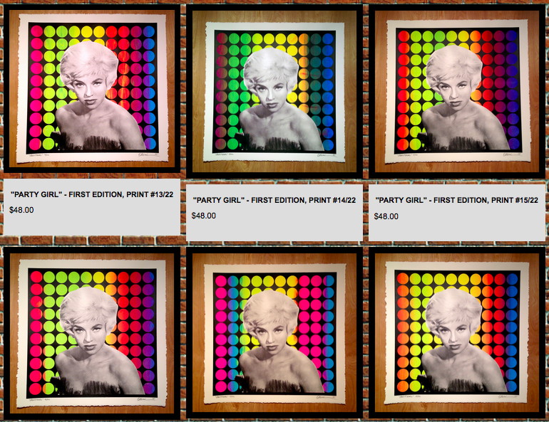 Tim Oliveira 'Party Girl' Diana Dors Print Release Details