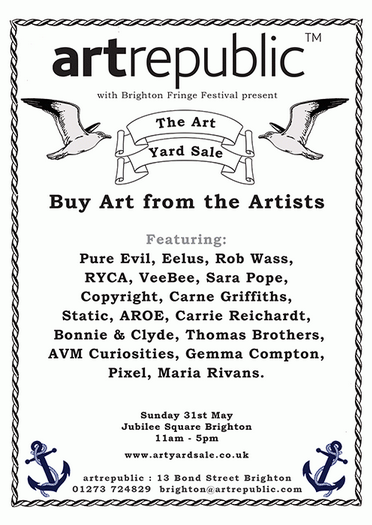 Art Republic 'Yard Sale' Eelus, Static, Pure Evil, Rob Wass...Art Availanle 