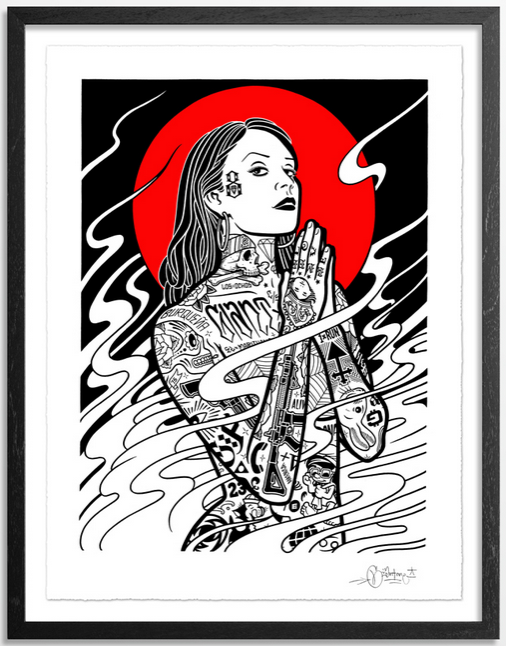 Mike Giant 'Burning Angel' Print Available
