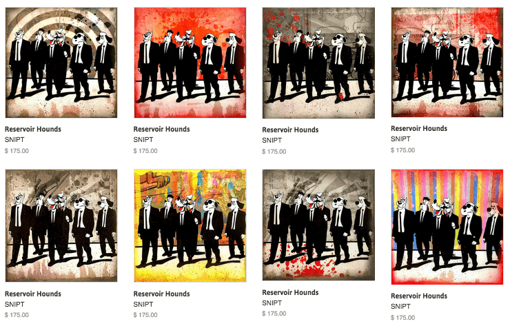 SNIPT 'Reservoir Hounds' Originals Available