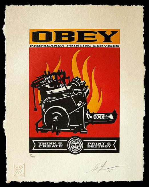 Obey 'Print &amp; Destroy' Letterpress Print Release Details