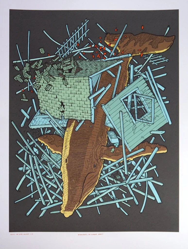 Jay Ryan 'Downstairs, The Furnace Whales' Print Available