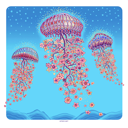 Emek 'Jelly Blossoms' Prints Available