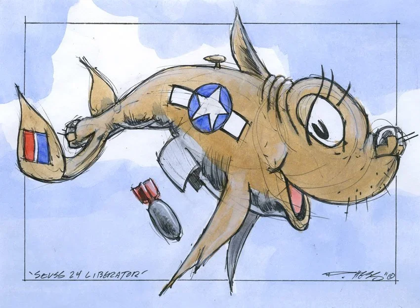 Derek Hess 'Fish From Above' Print Available