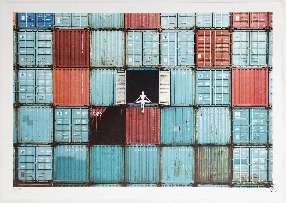 JR 'The Ballerina In Containers Le Havre, France' Print Available