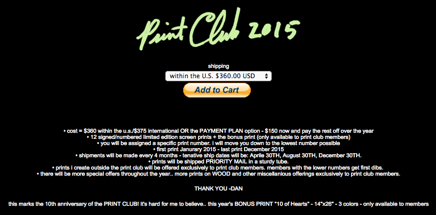 Dan McCarthy '2015 Sub' Available NOW With '10 Of Hearts' Print For Free