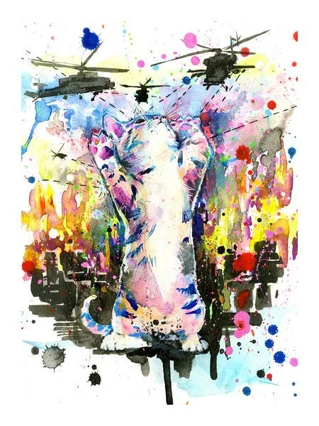 Lora Zombie 'Catzilla' HPM Prints Available