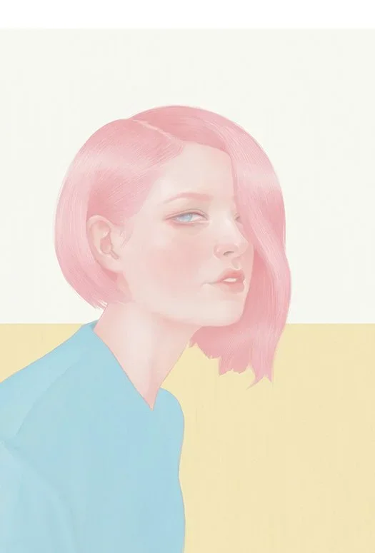 Hsaio Ron Cheng 'Pink Hair' Print Available