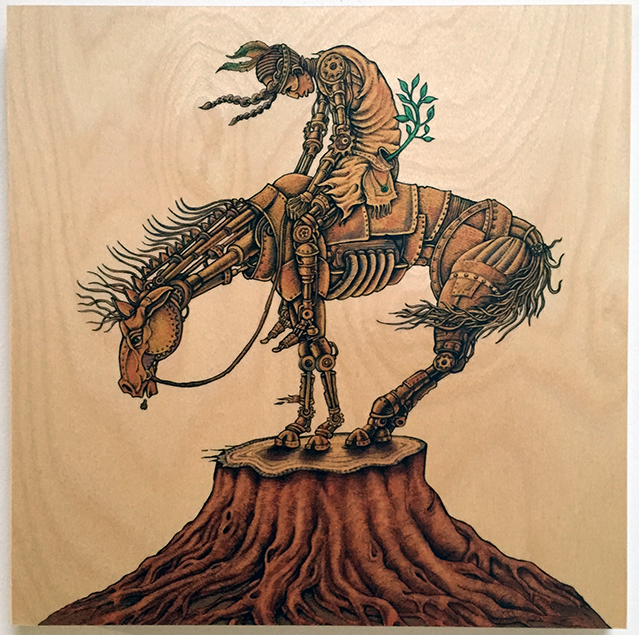 EMEK 'End Of Trail' Wood Print Available