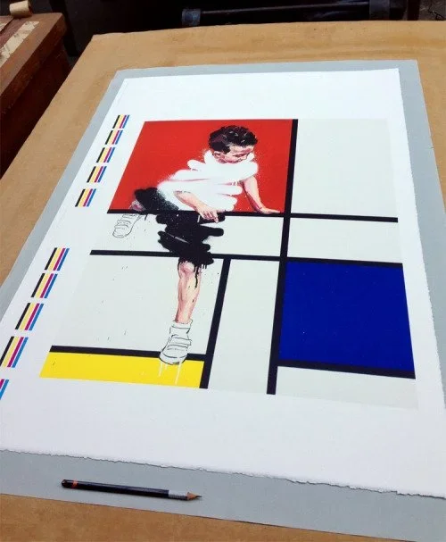Ernest Zacharevic 'Composition With Red, Blue And Yellow' Mondrian Print Release Details