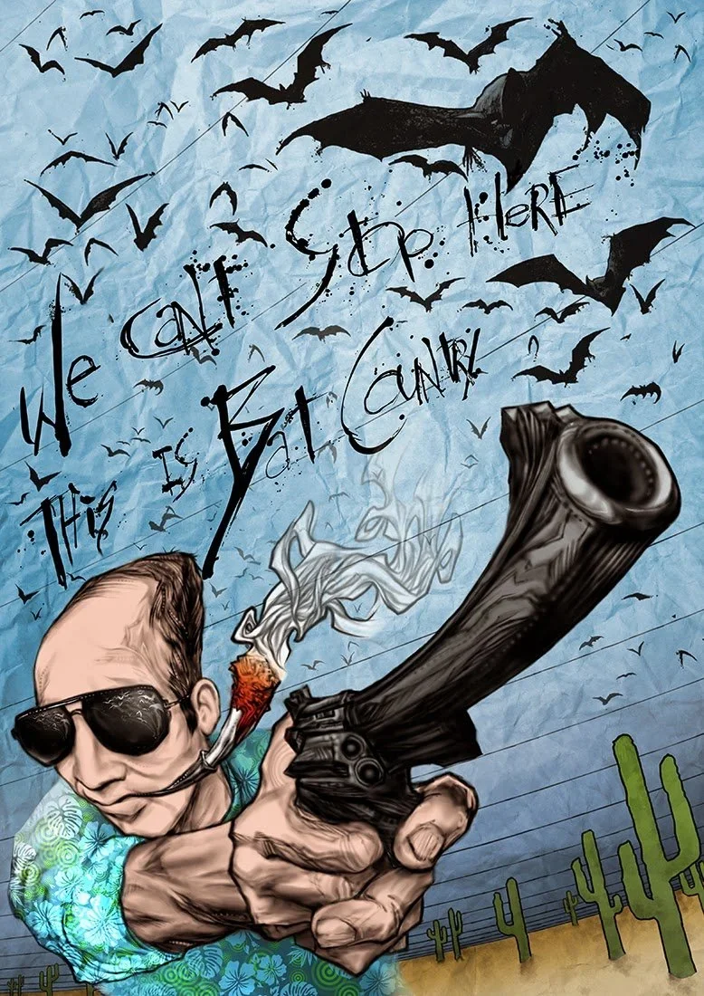 Aaron Wolf 'Hunter S. Thompson - This Is Bat Country' Prints Available