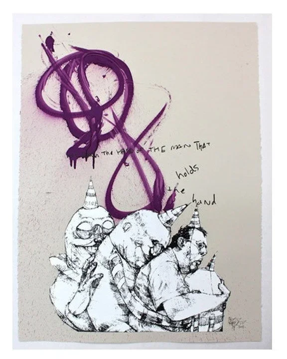 Alex Produkt 'Holding The Hand' Purple Print Available