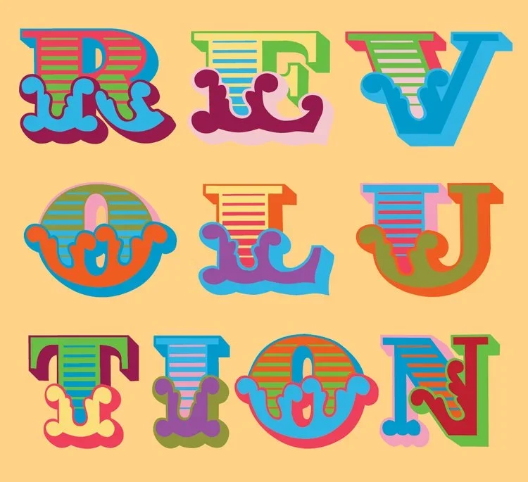 EINE 'Revolution' Peach Print Available