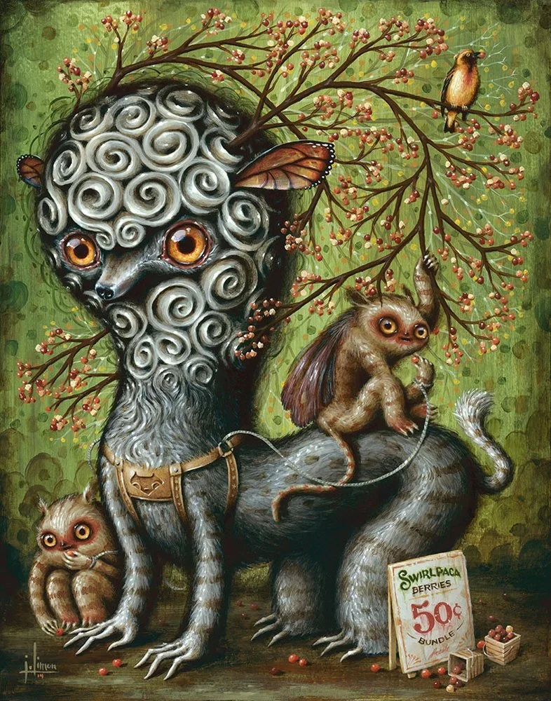 Jason Limon 'Berrytop Swirlpaca' Original Available