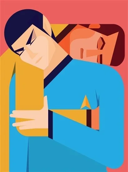 Rob Bailey 'Kirk And Spock' AMAZING EMO Print Available