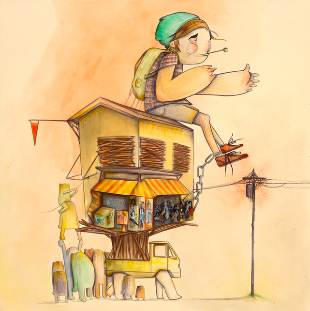 Gosha Levochkin 'Hitchhiker' Print Available