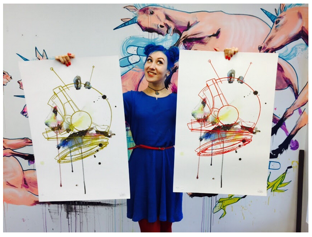 Lora Zombie 'Space Panda' Gold + Red Prints Available