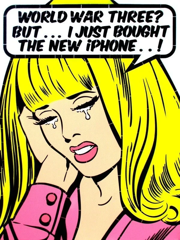 Ben Frost 'World War Three' Stencil Canvas Available