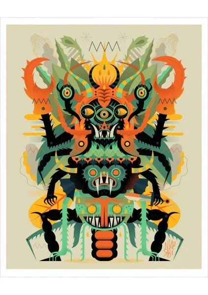 Niark1 'The Beast In The Garden' Print Available