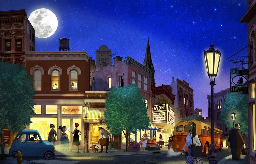 Christopher Denise 'Gallery Night' Print Available