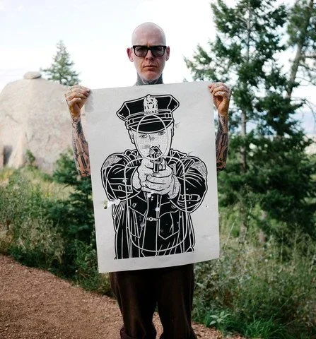 Mike Giant 'Cop Killer' Bullet Riddled Print Available